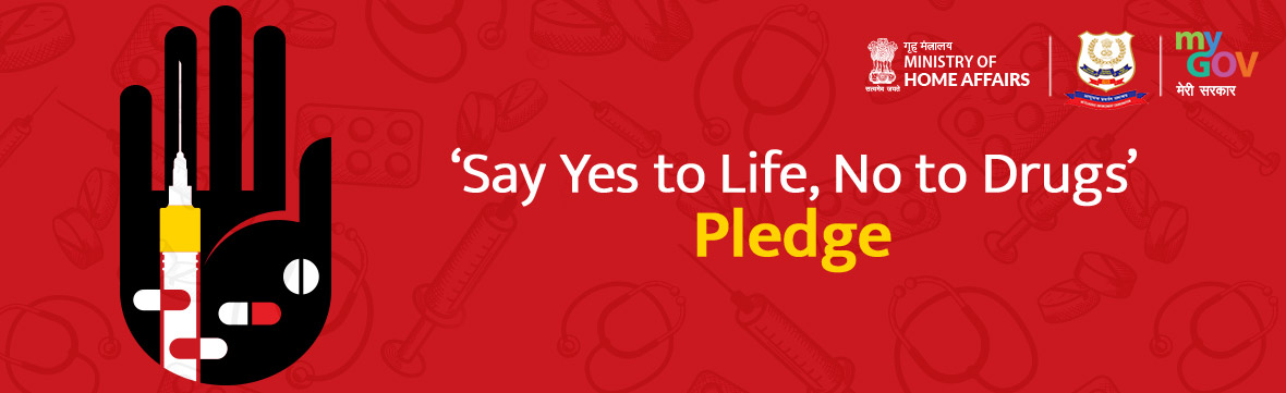 Say Yes to Life, No to Drugs Pledge Banner